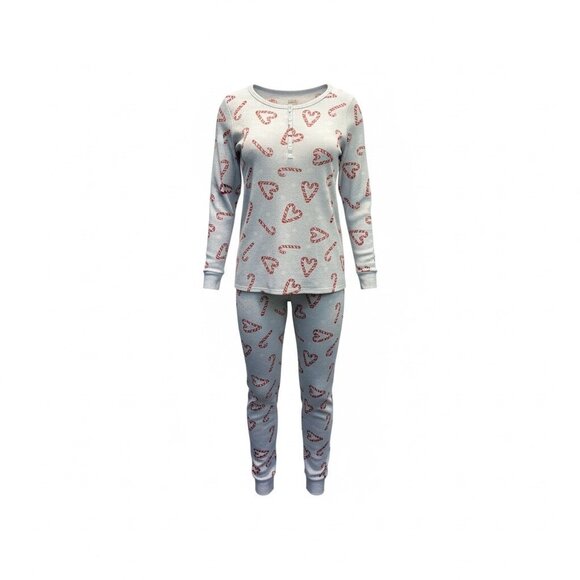 Justice Candy Cane Heart Pajama Set – Girls’ Size 14/16 Plus - Picture 1 of 3